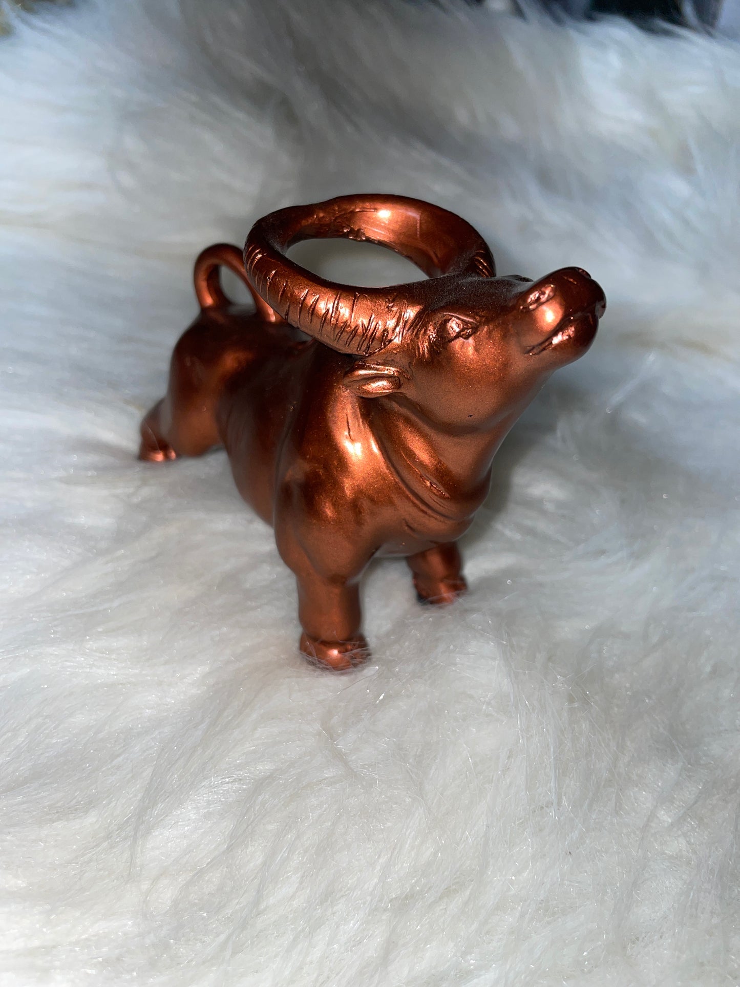 Bronze bull sphere holder