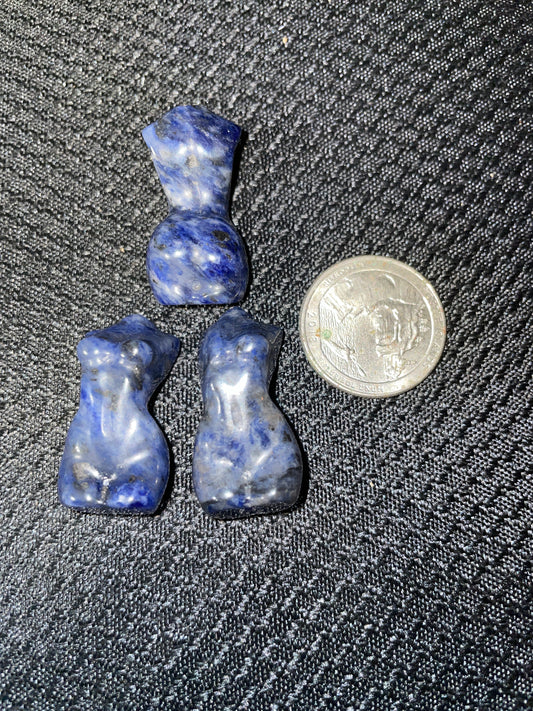 Sodalite mini goddess body