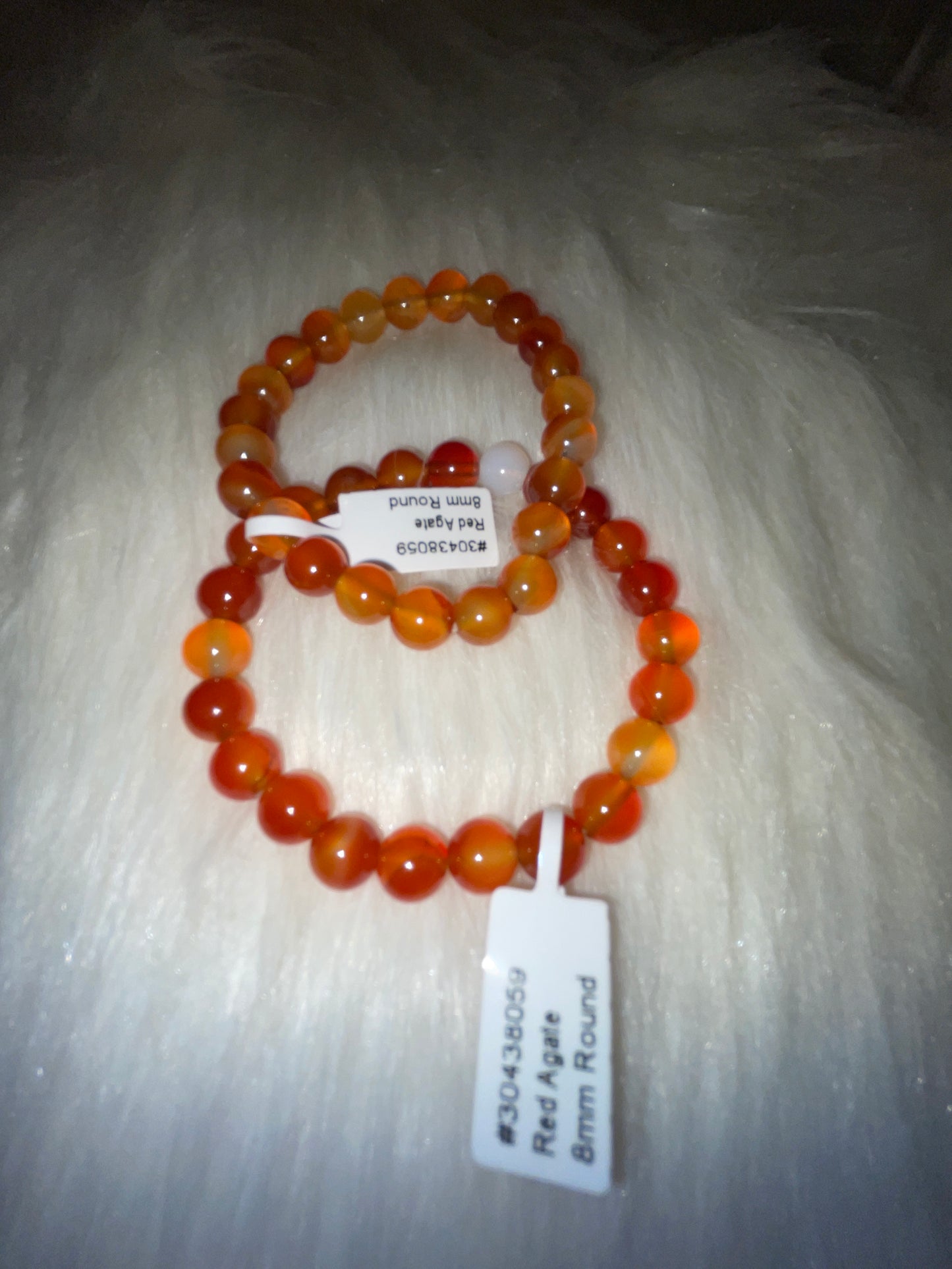 Red agate bracelet 8mm