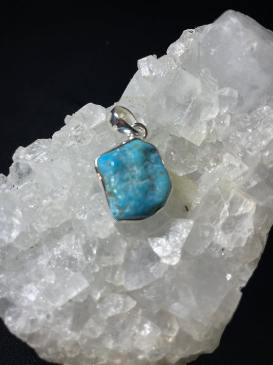 Sterling Silver Kingman Turquoise pendent B