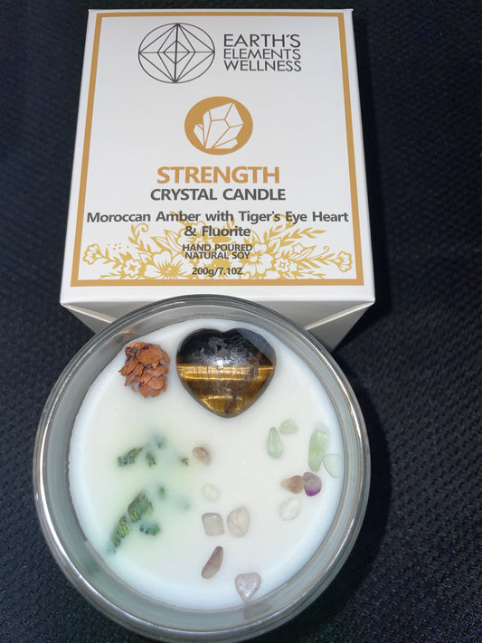 Strength crystal candle