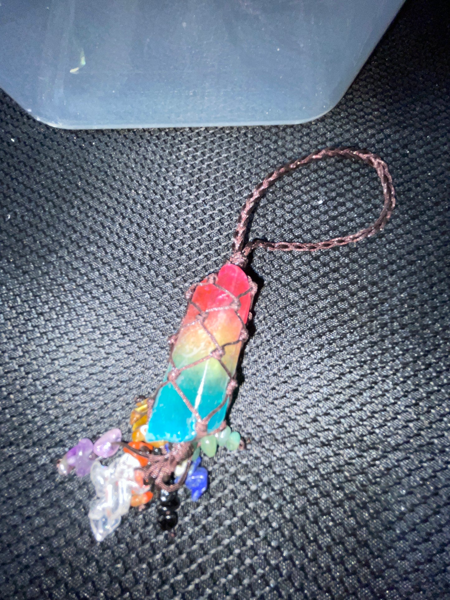 Aura quartz hanger