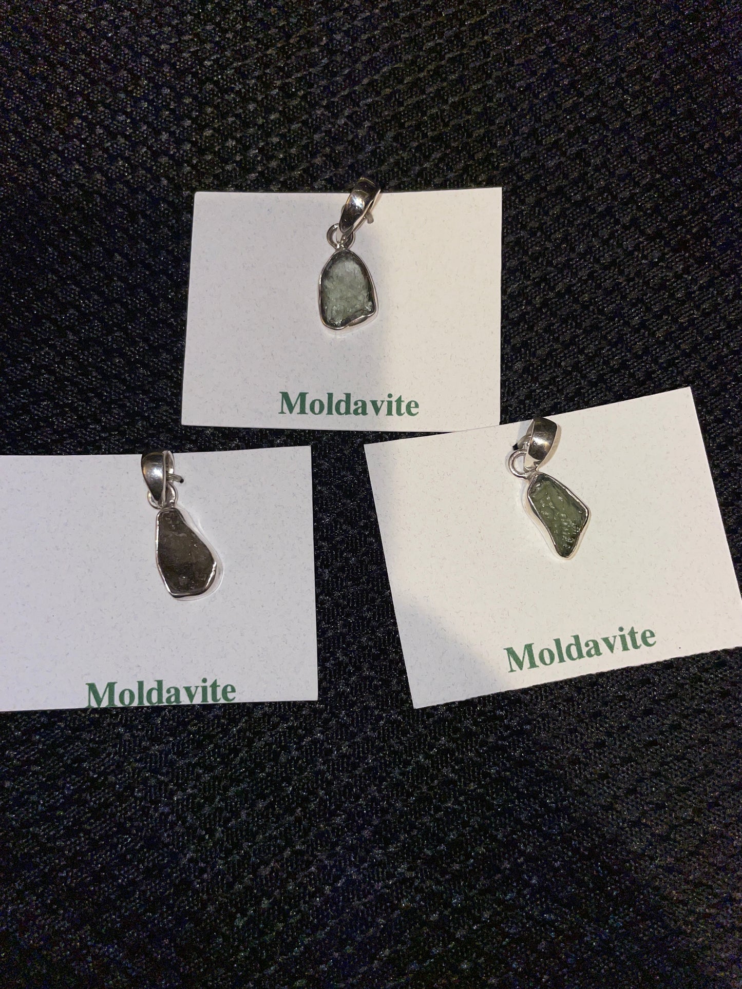 Moldavite charms (925)