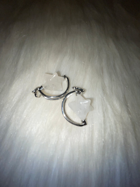 Merkabras clear quartz pendents