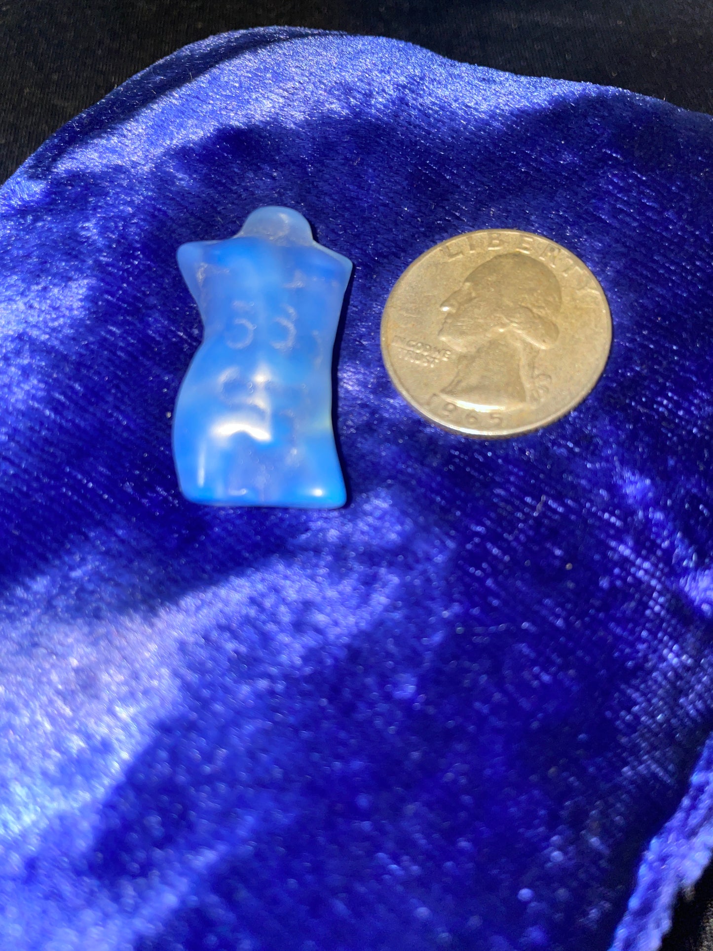 Blue opalite mini male torso