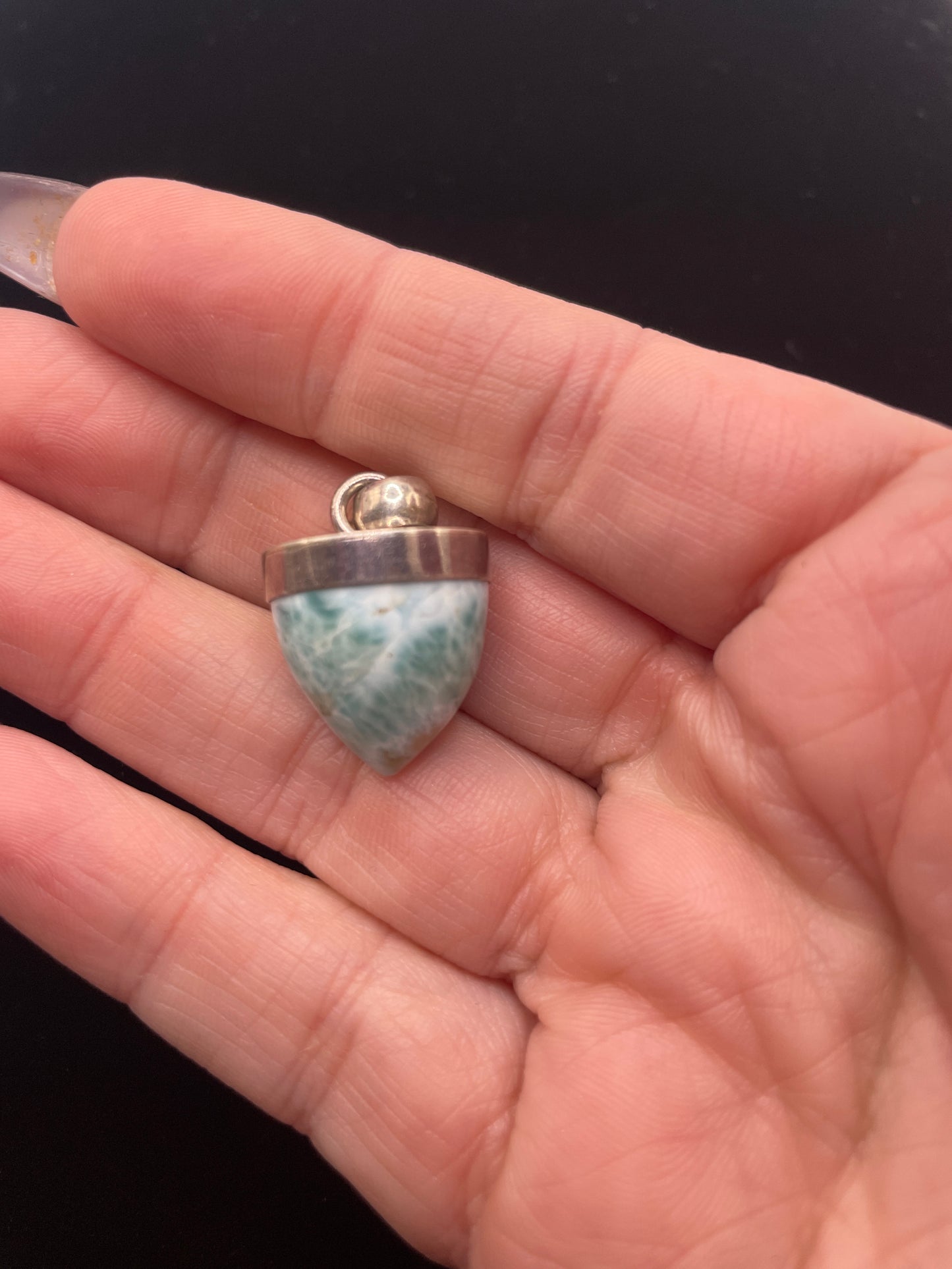 Sterling silver Larimar pendent