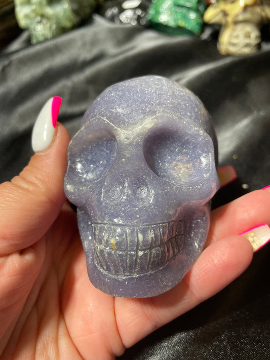 3.5" Lepidolite Skull