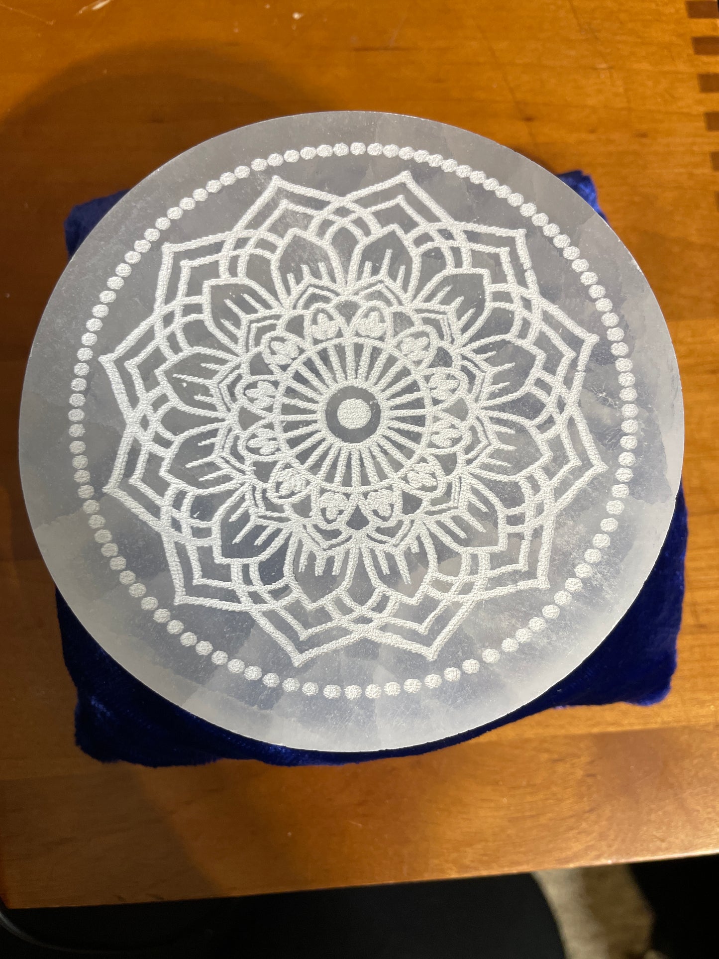 Selenite charging plate (mandala)