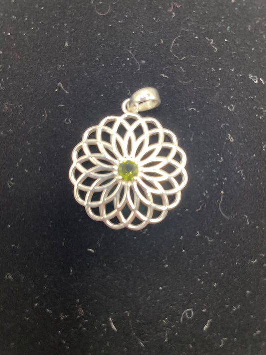 Moldavite Flower of life charm