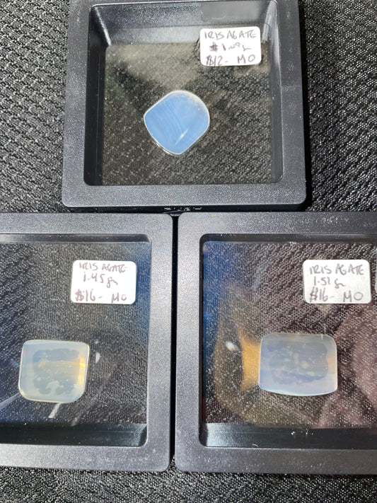 Iris agate cabs