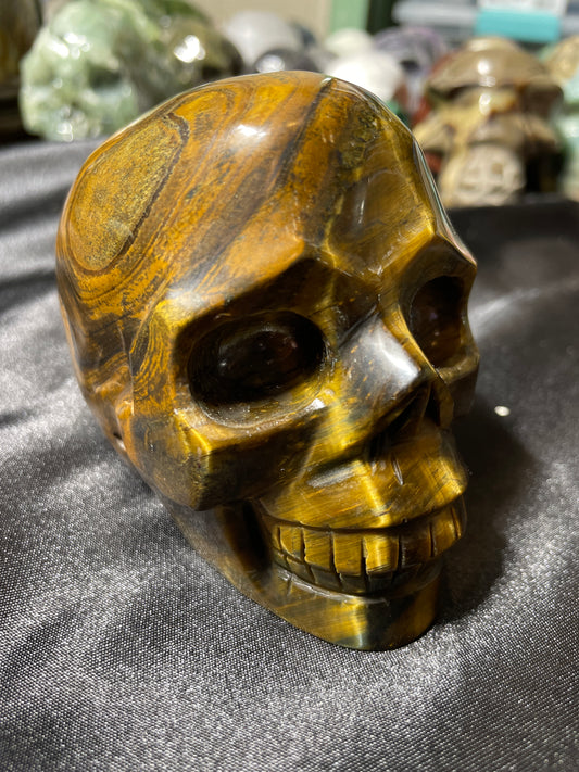 4" Tiger Iron Skull