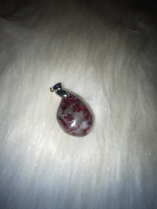 Pink tourmaline pendent