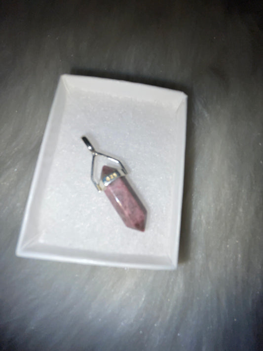 Rhodonite DT pendent in sterling silver (925)