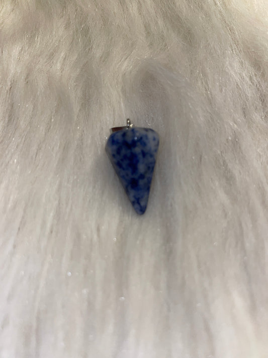 Sodalite pendulum necklace with chain