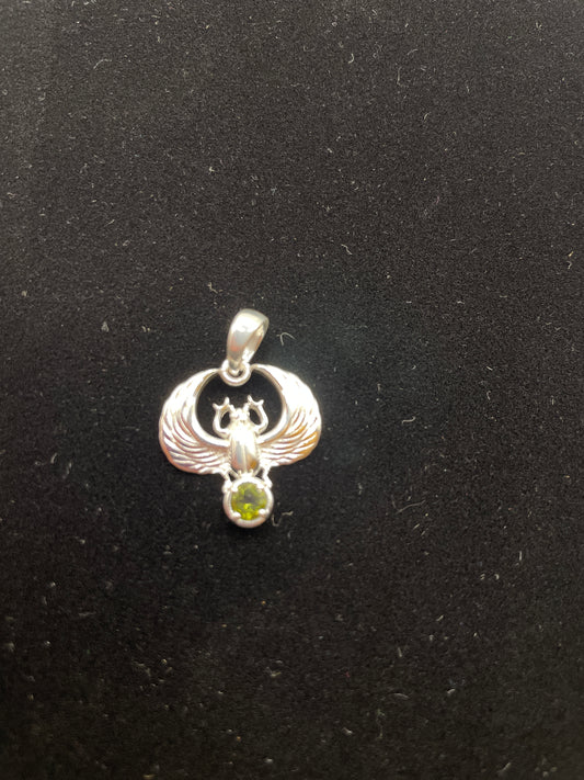 Scarab Moldavite charm