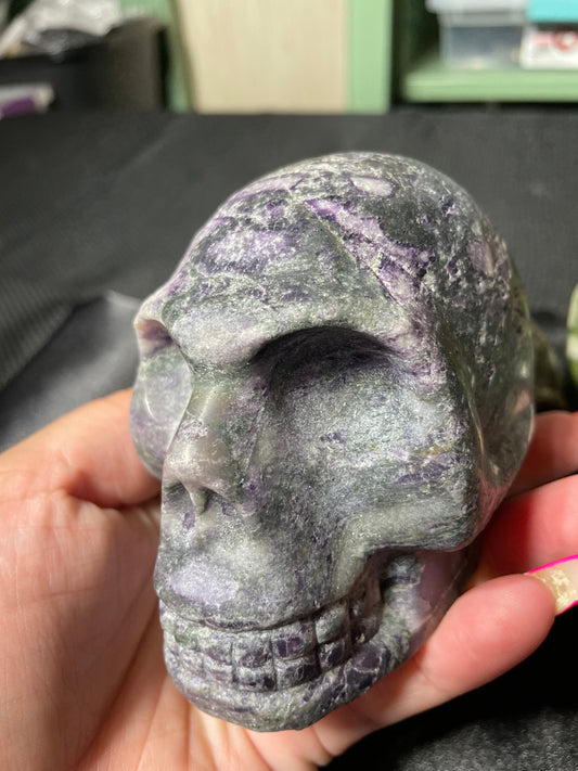 4" Charoite Skull - Low Grade