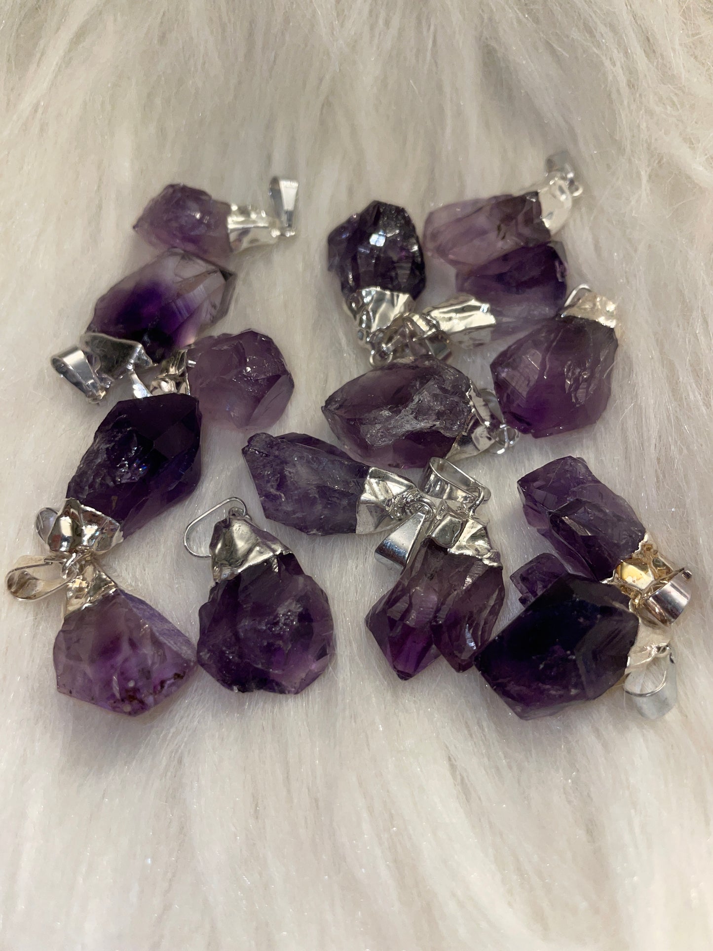 Amethyst Cluster pendents