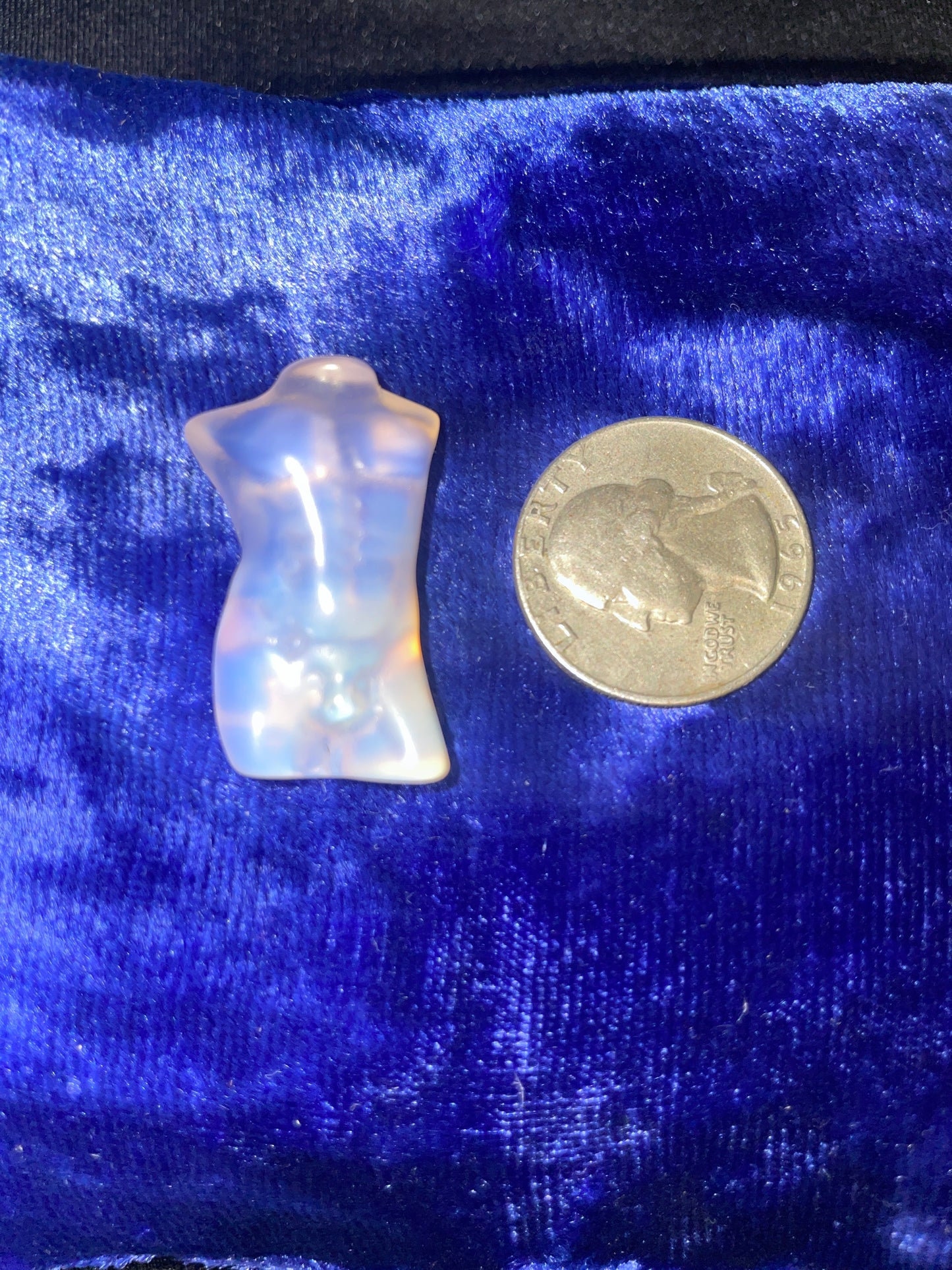 Pink opalite mini male torso