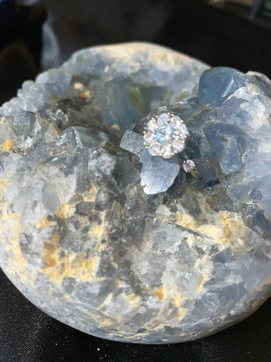 Aquamarine open ring (spinner)