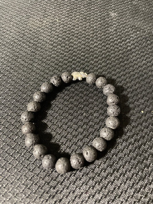 Lava stone with elephant bracelet