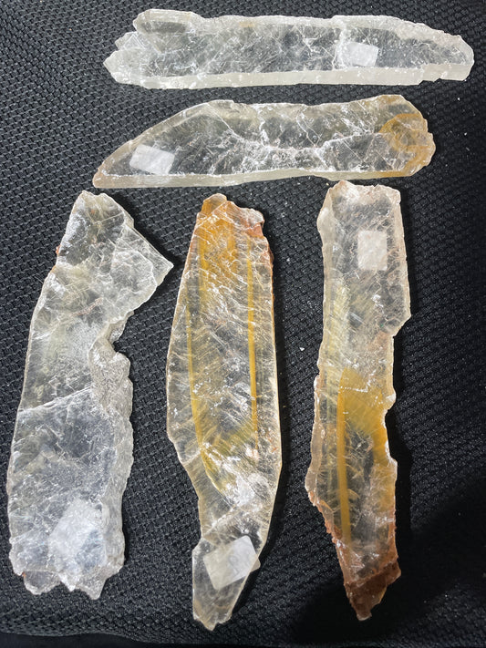 Selenite with gold healer