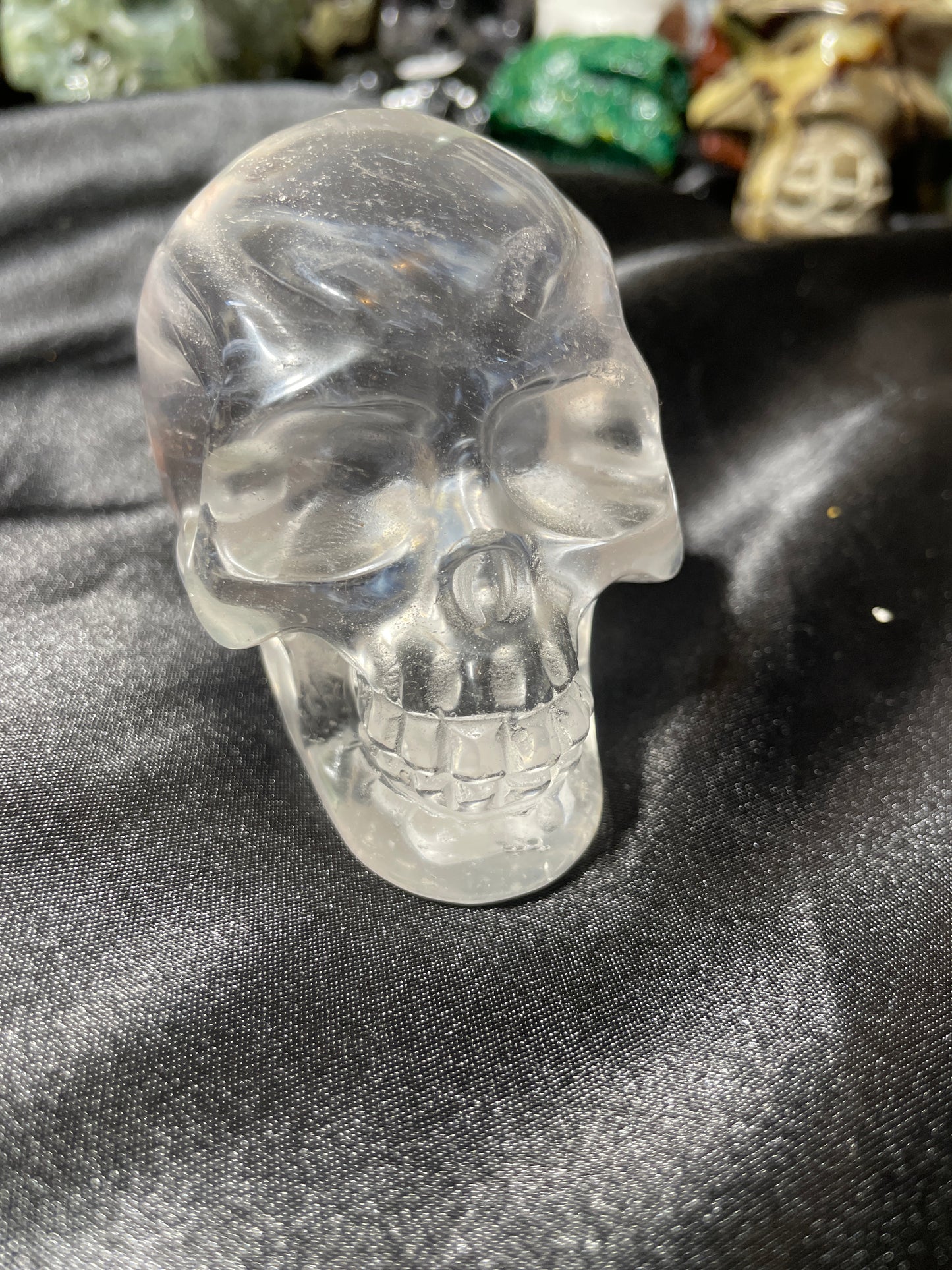 3.5" White Smelted Quartz Skull