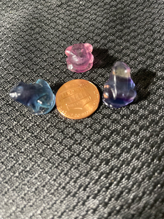 mini fluorite frogs