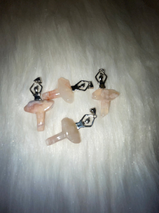 Flower agate ballerina charms