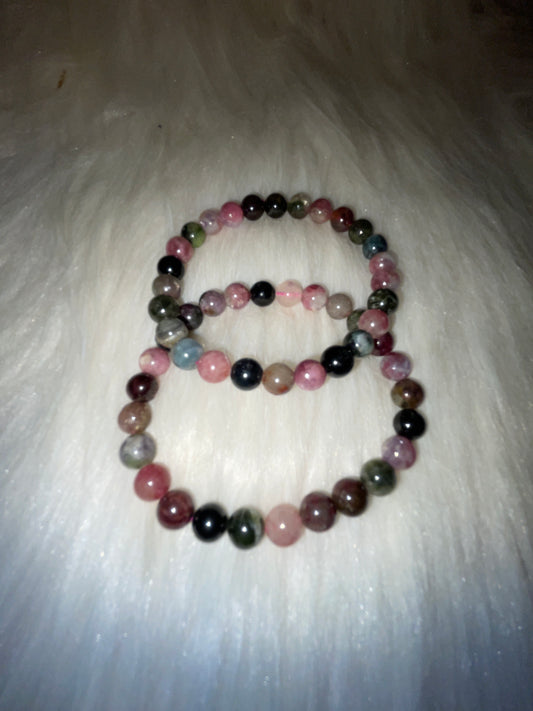 Multicolor tourmaline bracelet