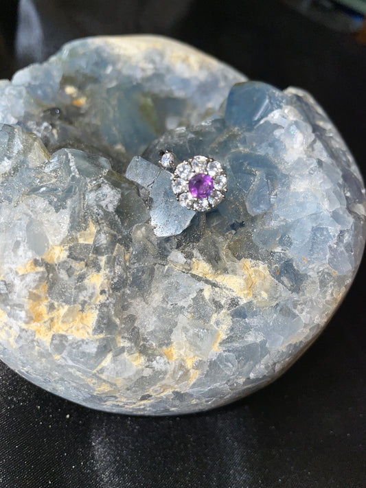 Amethyst open ring (spinner)