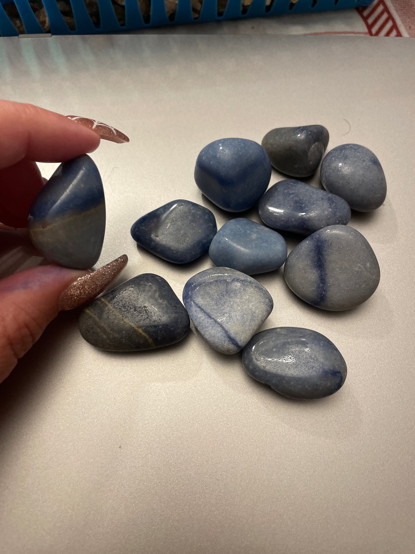 Blue Quartz tumble