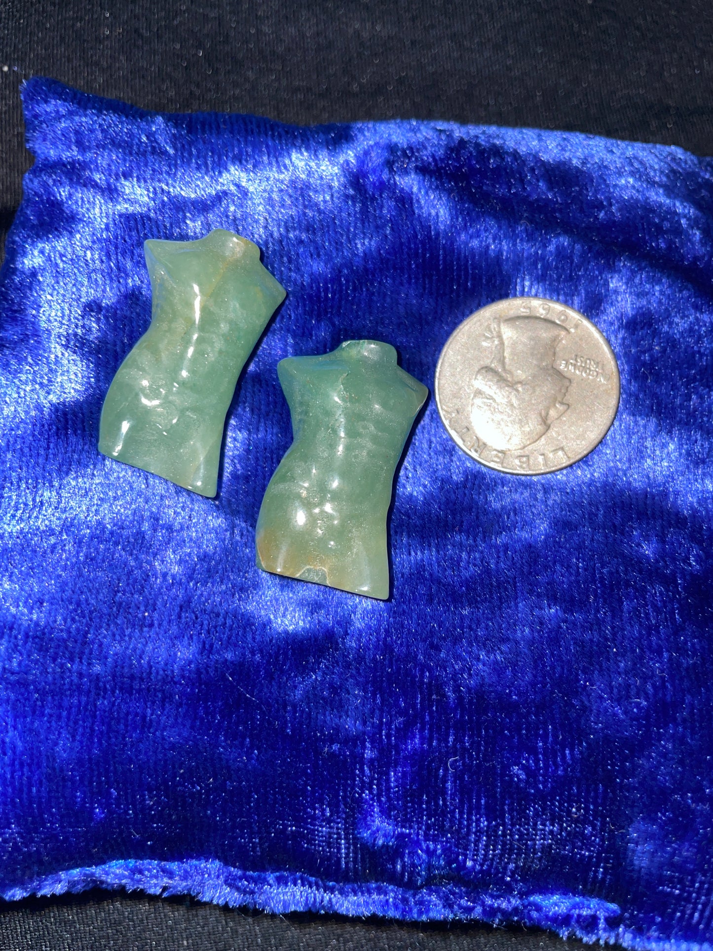 Green aventurine mini male torso