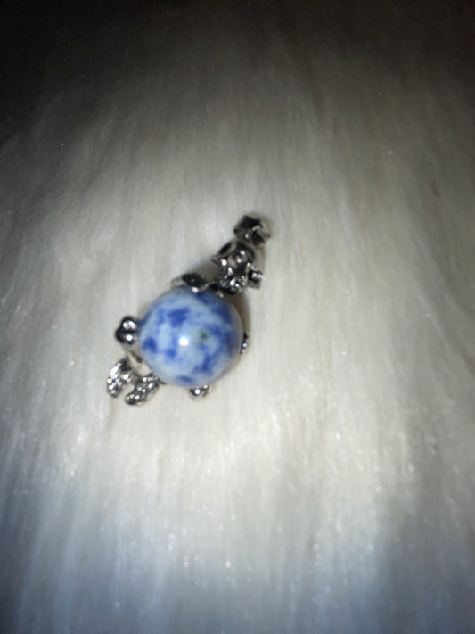 sodalite skull pendent