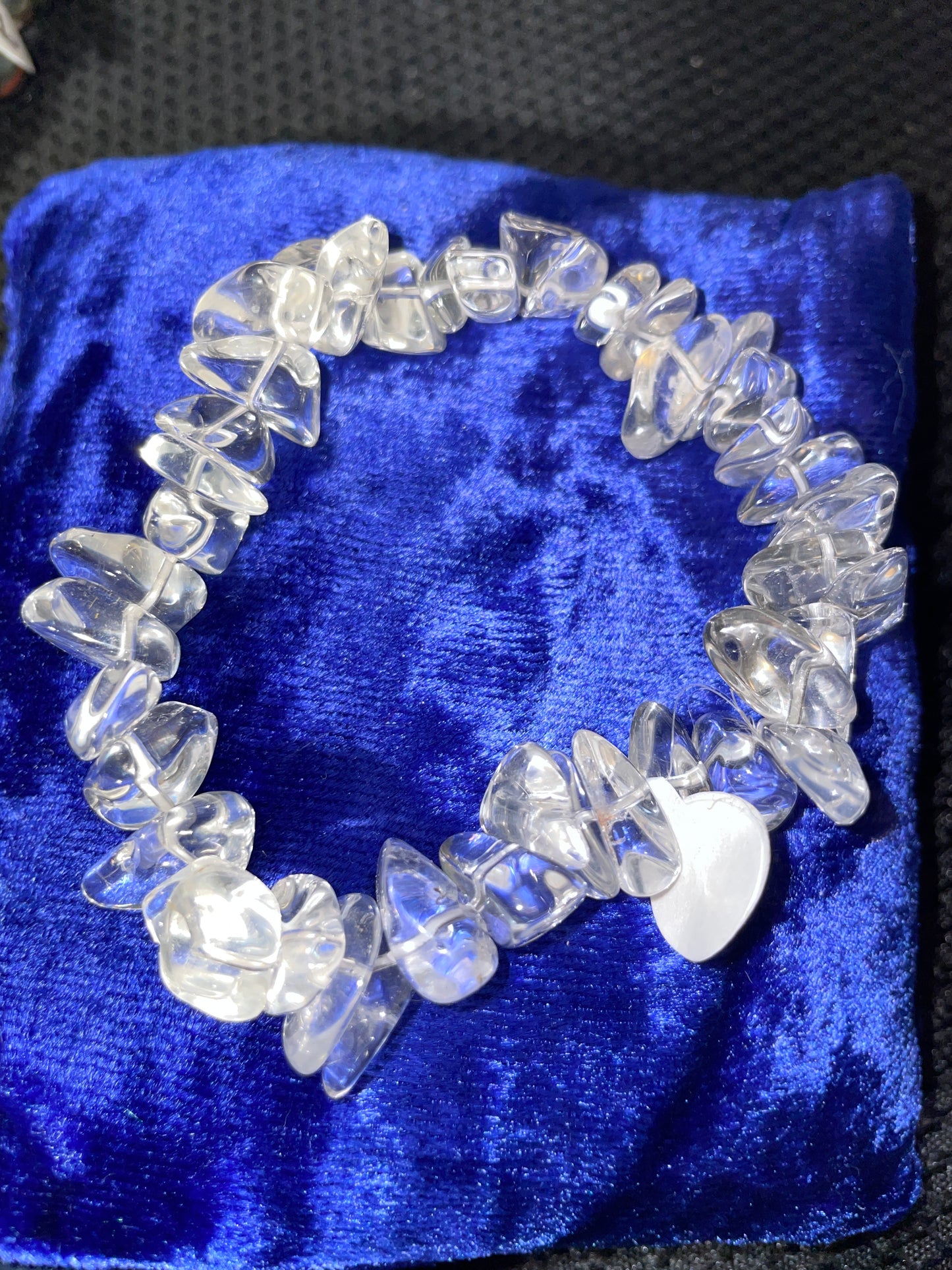 Clear quartz chip bracelet (lg chip)