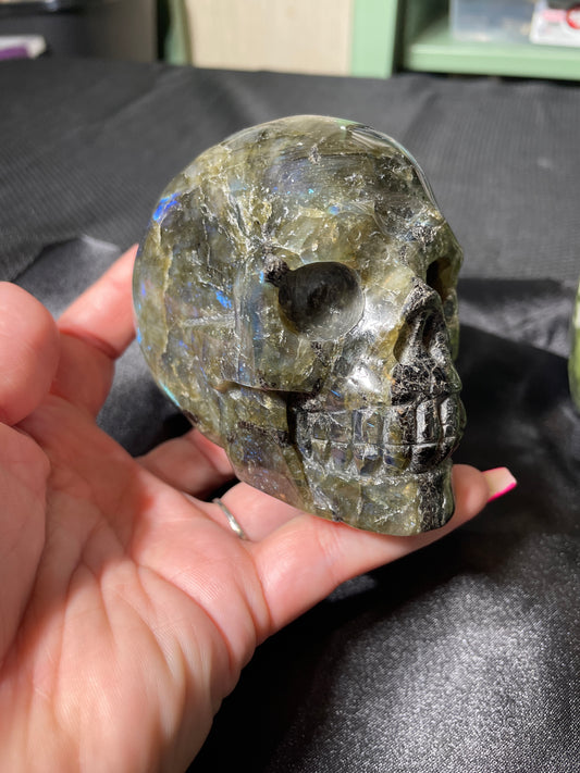 4" Labradorite Skull