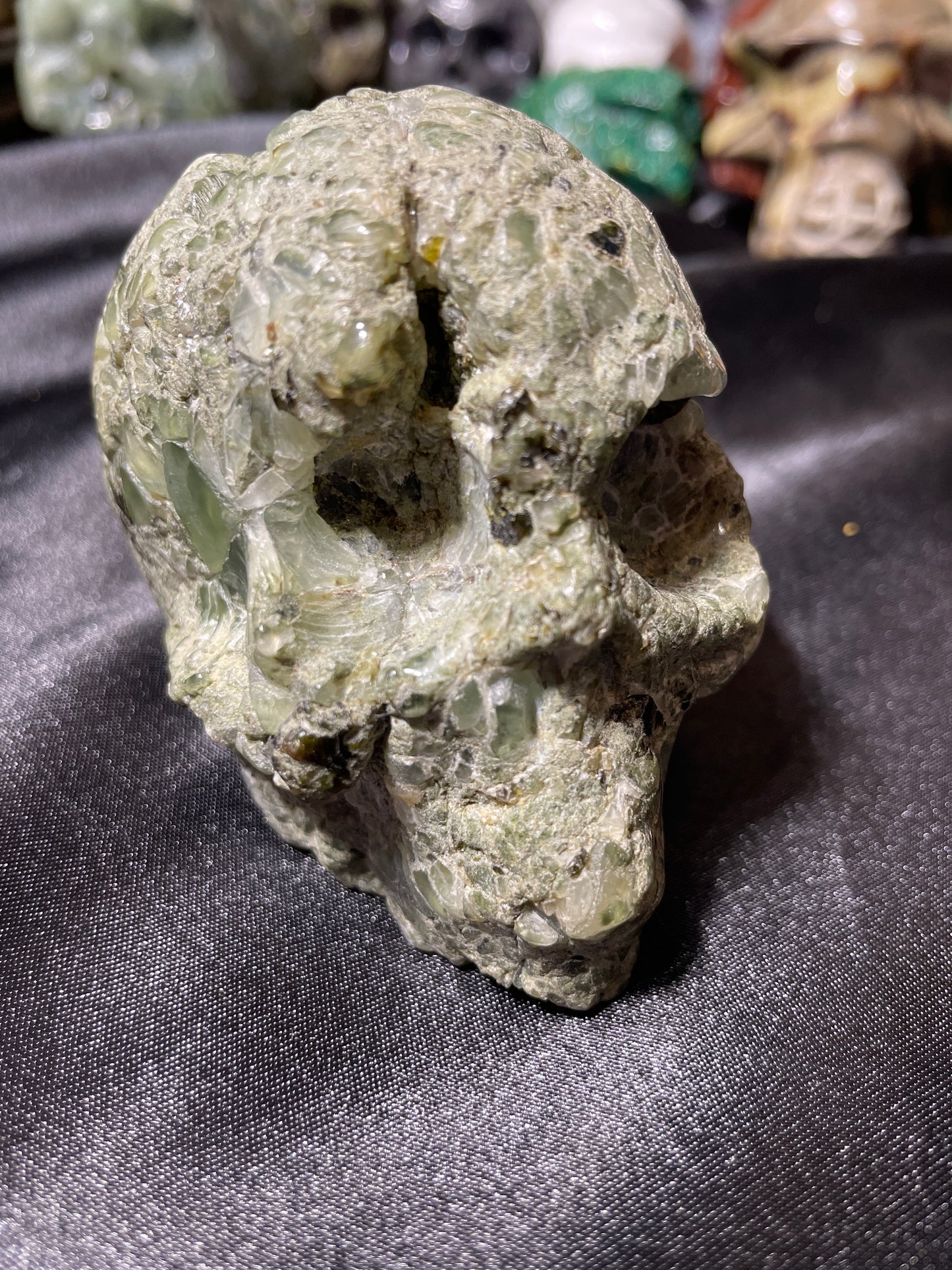 3.5" Prehnite Skull