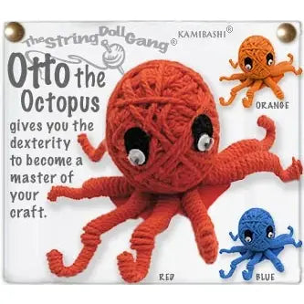 The string doll gang keychain (Otto the Octopus - Red)